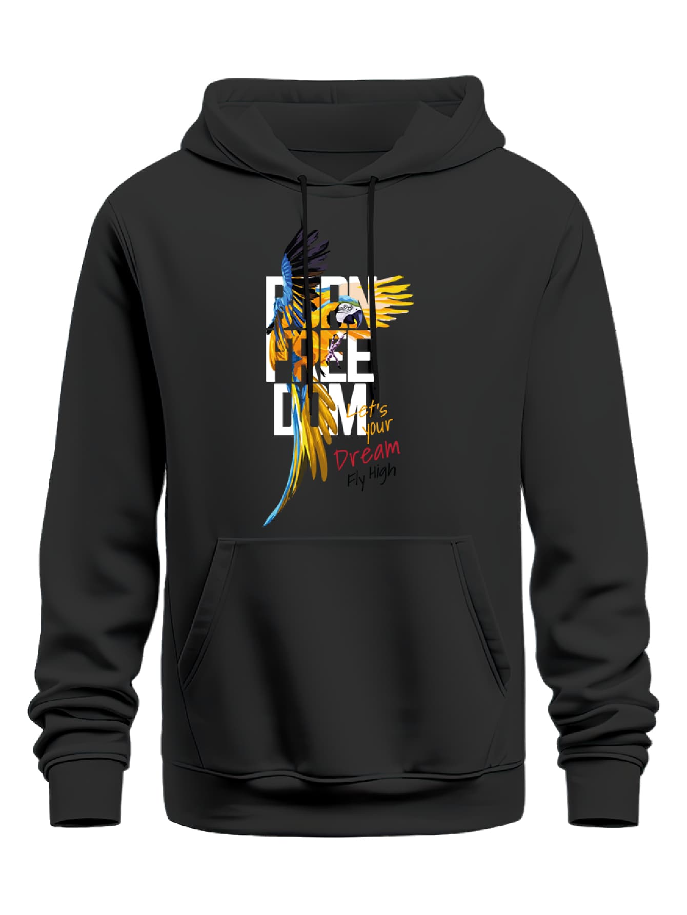 Men Hoodies - 黑色 - 查看 1