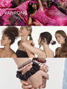 Juego de 6 cintillos para cabello de seda 100% natural con unicolor de 22 Momme, accesorios de cabello de alta calidad para mujeres, con gran diademas de seda de múltiples colores en una caja. - Multicolor - Ver 8