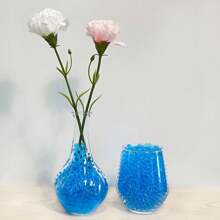 12000 Pcs Blue Water Gel Jelly Beads, Water Balls Jelly Crystal Beads Gel Ball Water Absorbing Beads For Vases, 7-8mm Vase Fillers For Home Decorations Best Gifts Birthday Graduation - Blue - View 3