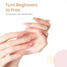 GLOZ 6 Colors Jelly Gel Nail Polish Sheer Pink Gel Nail Polish Crystal Transparent Milky Gel Polish Kit Nail Art Varnish Collection Gift Set