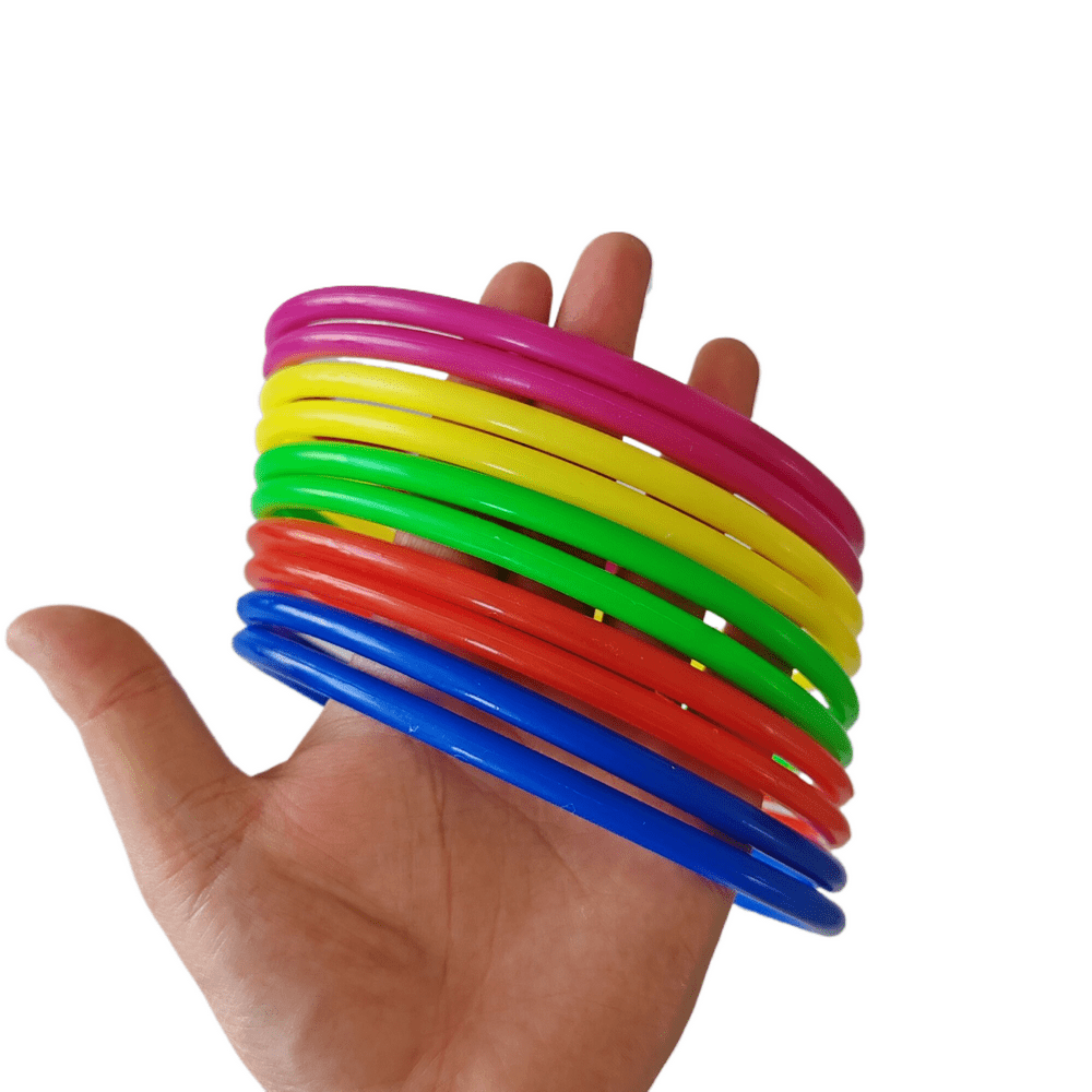 10 piezas de aros de entrenamiento de agilidad de colores - Equipo portátil de ejercicio de velocidad para deportes al aire libre y juegos de patio trasero, accesorios de gimnasio