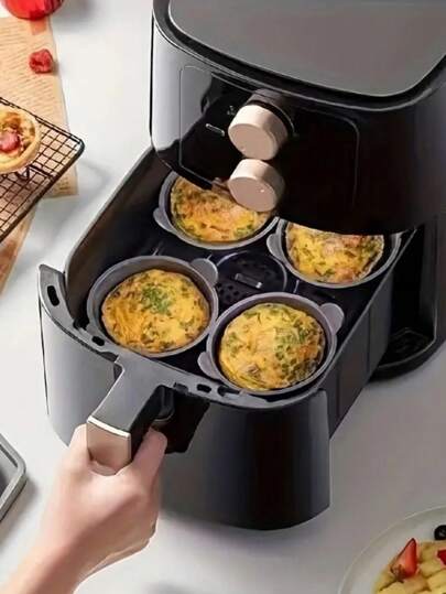 1PC/4PCS Air Fryer Silicone Egg Poacher Cups Silicone Egg Cooker Mold Egg Poacher / Ramekin