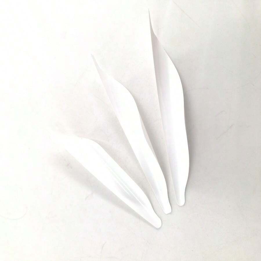 50入組射箭旋轉羽片，1.8英寸螺旋槳 RW 自制箭箭杆，附帶貼紙箭配件 - 白色 - 查看 1