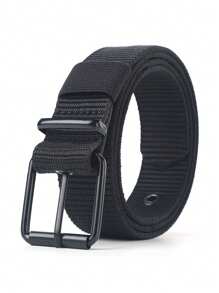 有孔帆布腰帶，男孩針扣腰帶，學生青年韓版多功能牛仔腰帶，軍事訓練專用，可伸展