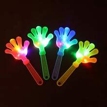 Colorful Light-Up Clapping Hands, LED Applause Clapper, Glow In The Dark Hand Clapper, Flashing Clap Toy For Cheering, Festivals, Sports, Parties, Bars, Dances, Birthdays, Light-Up Accessories, Atmosphere Supplies, Random Color Combination - Multicolor - View 16