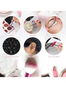 100/200pcs Grafted Eyelash Cleaning Swabs, Eyelash Extension Makeup Tools, Suitable For Eyelash Details - Multicolor - View 7