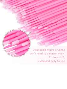 100/200pcs Grafted Eyelash Cleaning Swabs, Eyelash Extension Makeup Tools, Suitable For Eyelash Details - Multicolor - View 8