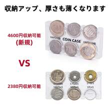 Münzbox für 100 Yen und 500 Yen Münzen, Münzorganizer zum Aufbewahren von Münzen, Auto Münzhalter, kann 4600 Yen enthalten, ultraflaches Design leicht zu tragen, geeignet für Kapseltoys, tragbare Zubehöraufbewahrung
