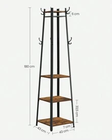 VASAGLE Coat Racks - Chocolate Brown - View 7