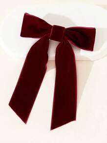 Velvet Ribbon Bow Hair Clip Spring Hairpin Cute Girl Back Head Hair Accessory, Winter Outfit For Women, Bows, Hair Accerssories