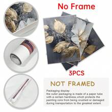 3pcs/Set Unframed Canvas Posters, Modern Abstract Flower Paintings, Canvas Wall Art, Artwork Wall Paintings, Can Be Used As Gifts, Bedroom, Office, Living Room, Cafe, Bar, Wall Decoration, Home And Dormitory Decoration, 40*60 Cm Birthday Graduation