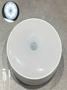 1 件/3 件/6 件 LED 台阶灯带运动传感器，USB 可充电夜灯，半嵌入式壁灯，适用于厨房、橱柜、楼梯、壁橱、房间（250mAh） - 白色 - 查看 5