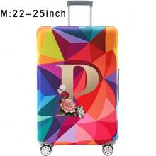 18-32Inch Luggage Cover Elastic Suitcase Cover For 18 To 32 Inch Travel Case Cover Luggage Dazzling Geometry Pattern Name Initials Letter Pattern Pattern Anti-Scratch Protector Case Protector Cover Travel Suitcase Cover Protective Cover Dustproof Cover Trolley Case Luggage Dust Cover Travel Accessories ﻿ ﻿ Bag For School School Accessories School Stuff