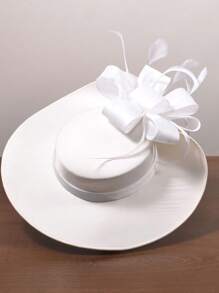 Chapéu Elegante Feminino, Chapéu de Moda Francesa, Mini Chapéu de Noiva, Chapéu de Estilo Britânico, Chapéu de Senhora, Chapéu Vintage, Chapéu com Laço, Tiara para Festa de Aniversário, Chapéu para Banquete de Casamento, Chapéu Preto, Chapéu de Corrida, Chapéu Formal, Chapéu Oversized