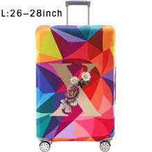 18-32Inch Luggage Cover Elastic Suitcase Cover For 18 To 32 Inch Travel Case Cover Luggage Dazzling Geometry Pattern Name Initials Letter Pattern Pattern Anti-Scratch Protector Case Protector Cover Travel Suitcase Cover Protective Cover Dustproof Cover Trolley Case Luggage Dust Cover Travel Accessories ﻿ ﻿ Bag For School School Accessories School Stuff