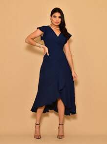 Women Midi Dresses - 藏蓝色 - 查看 5