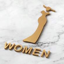 1 件亚克力厕所标志，带 3D 男性和女性符号，办公室和公共卫生间指示牌最佳礼物 - 彩色 - 查看 17