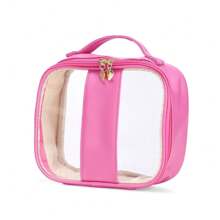 Large Size Waterproof PVC Toiletry Bag - Màu Hồng Tươi - Xem 5