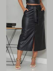 Women Skirts - 黑色 - 查看 3