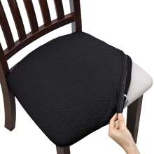 1pc Waterproof Dining Chair Cover, Stretch Jacquard Removable And Washable Chair Protector Cover, Suitable For Kitchen, Hotel, Restaurant Home Decor