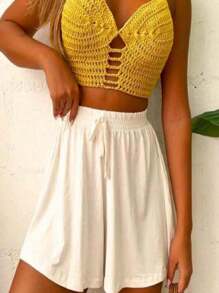 Women Shorts - Champagne - View 3