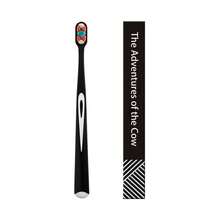 1pc Little Cow Adventure Toothbrush With Ten Thousand Hair Upgraded Pattern Tri Color Adult Soft Hair Independent Packaging - B - View 9