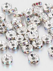 100 Cái/gói 8 Mm Hợp Kim Kẽm Mạ Miếng Đệm, Hạt Tròn Dẹt Nhựa Miếng Đệm Đĩa Hạt, Để Làm Đồ Trang Sức, Vòng Tay, Vòng Cổ, Bông Tai Tự Làm. - 8 mm(100 cái/gói/17g) - Xem 9