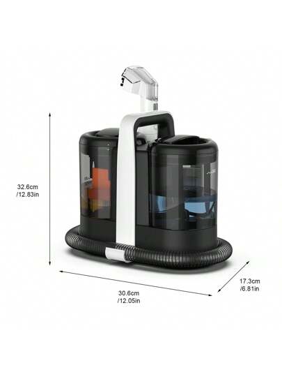 Portable Tapijt Cleaner Machine, Powerful Deep Stain Cleaning Couch, Pets, Car Seats, Upholstery Furniture, Spot Dual Size Brushhead (White), Stofzuiger Cleaner, Carpet/Sofa view 9