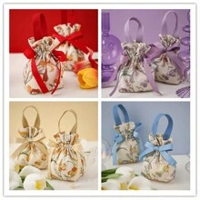 1/5/10pcs/Pack High Quality Gift Packaging Bags, Wedding, Christmas, Birthday Party Small Gift Bags, Drawstring Pouches