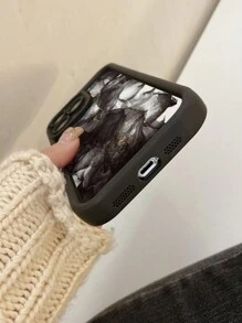 1pc Smoke Marble Pattern Mobile Phone Case With Precision-Cut Camera Protection Compatible With IPhone 11 Pro Max/12 Pro Max/13 Pro Max/14 Pro Max/15 Pro Max, Samsung, Redmi, OPPO/Realme, VIVO, Infinix, HUAWEI, MOTO, Itel, One Plus