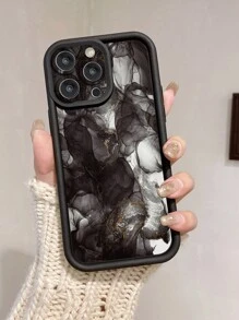 1pc Smoke Marble Pattern Mobile Phone Case With Precision-Cut Camera Protection Compatible With IPhone 11 Pro Max/12 Pro Max/13 Pro Max/14 Pro Max/15 Pro Max, Samsung, Redmi, OPPO/Realme, VIVO, Infinix, HUAWEI, MOTO, Itel, One Plus