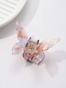 1pc Pack Acetate Fiber 6cm Butterfly Hair Claw Clip Ombre Decorative Sweet Ponytail Clip, Suitable For Women & Girls Daily Wear Hair Clips Hair Jaw Clip Hair Clamps Hair Clutch Hair Catcher Clip