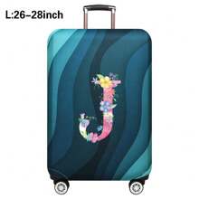 Husă de călătorie pentru bagaje de 18 până la 32 inch, huse de protecție pentru bagaje pentru bărbați și femei, accesorii esențiale pentru călătorii în aer liber, huse elastice pentru valiză, huse de praf elastice, la modă, inițială cu numele de la A la Z, imprimeu cu litere roz pentru școală, accesorii școlare, lucruri școlare