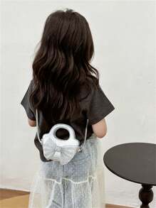 全新女孩水钻蝴蝶结单肩包节日礼物儿童时尚斜挎包女孩公主零钱包