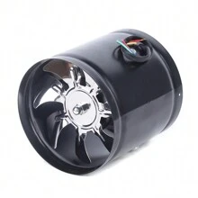 Duct Fan, Metal Blower, Exhaust Air Fan, Exquisite Design, 150mm Duct Fan, Axial Fan, 780M³/H Exhaust Air Supply Air Duct Fan, For Bathroom, Toilet, Kitchen, Greenhouse, Tent, Garage - Black - View 6