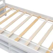 Nestfair Twin House Bed With Roof Fram - 白色 - 查看 6