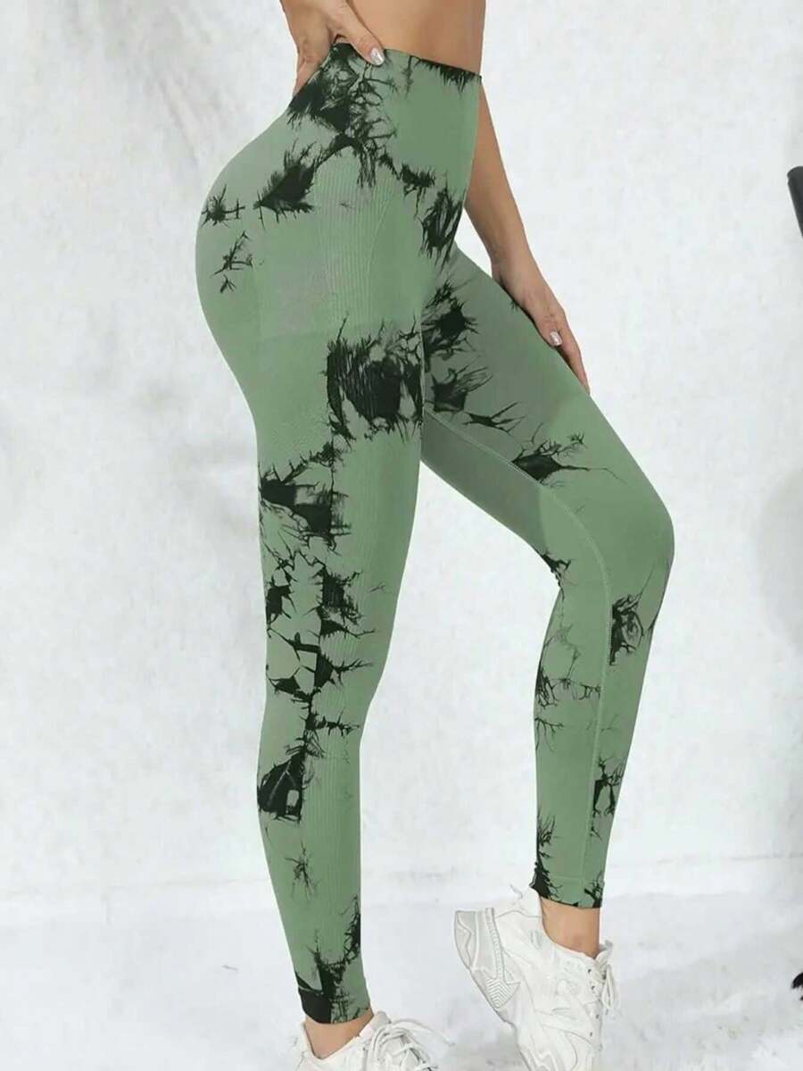 Duo Deportivo estampado tie dye - Verde militar - Ver 1
