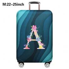 Husă de călătorie pentru bagaje de 18 până la 32 inch, huse de protecție pentru bagaje pentru bărbați și femei, accesorii esențiale pentru călătorii în aer liber, huse elastice pentru valiză, huse de praf elastice, la modă, inițială cu numele de la A la Z, imprimeu cu litere roz pentru școală, accesorii școlare, lucruri școlare