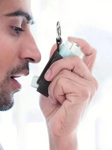 1入組吸入器套，輕巧便攜PU皮革吸入器盒，只含套（不含吸入器）；吸入器套PU皮革保護旅行攜帶迷你皮套，輕便背夾式收納袋，帶強力鑰匙扣，不含吸入器 - 黑色 - 查看 4