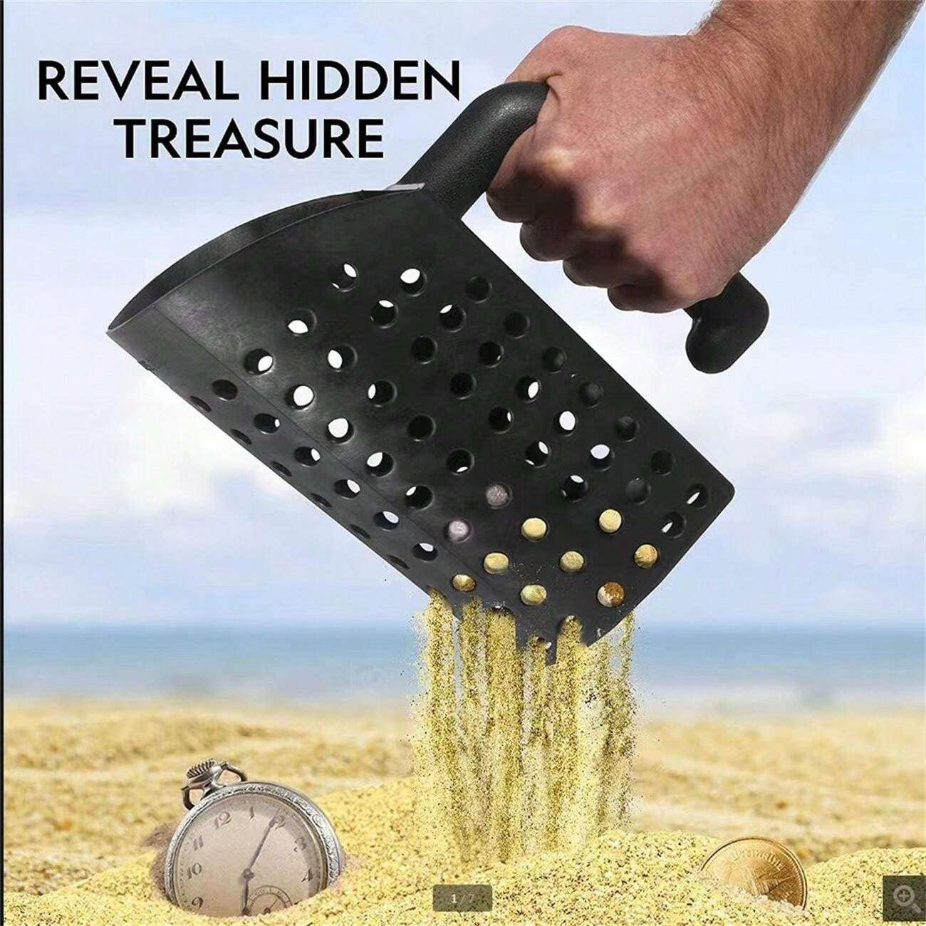 Metal Detector, Treasure Hunting Beach Tool Hourglass, Sand Spoon And