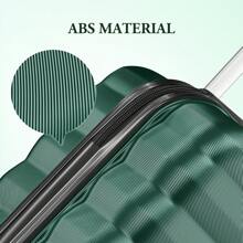 Luggage Set 3 Piece Suitcase Sets With Spinner Wheel, ABS Hardside Travel Laggage Travel Suitcase Suitcases Suit Case Durable Travel Luggage,Combination Lock, 360° Smooth-Rolling Wheels, Large Capacity For Travel, Ideal For School/College/Office Use, Suitable For Boys/Girls/Women/Man, Perfect For Trips & Daily Needs - Màu xanh đậm - Xem 2