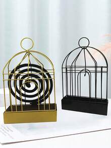 1 Miếng Creative Sắt Nghệ thuật Lồng chim Giá đỡ cuộn muỗi Với Cái mâm Cái đó Có thể Như A Đồ trang trí Và - Nhiều màu - Xem 9