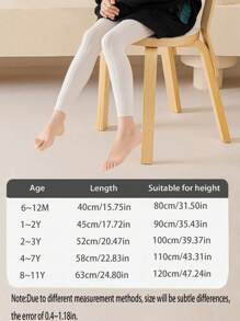 3 件装 女童纯色竖条纹七分紧身裤，适合上学 - 彩色 - 查看 2