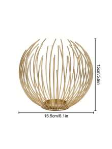1入輕奢金屬燭台，現代鐵藝裝飾燭臺，復古中空燭座，適用於婚禮家庭聚會派對和假日桌面點綴 - 彩色 - 查看 15
