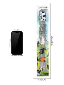 1 套软橡胶动物玩具，仿真野生动物模型摆件，适合儿童识别动物，逼真的大型森林动物模型房间装饰 - 彩色 - 查看 14