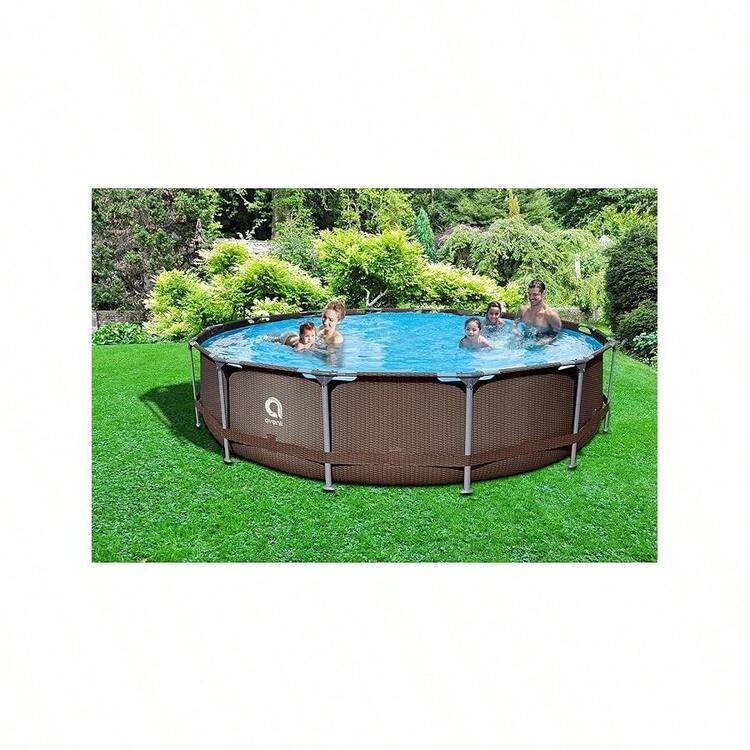Sun Bum Avenli 14ft X 33" Rattan Series Round Steel Frame Above-Ground Swimming Pool - Black - View 2