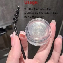 SHAQINUO Gel transparente para cejas - Gel transparente resistente al agua para cejas, efecto de dar forma a las cejas, sin residuos de cera para cejas