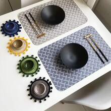 Polyester Placemat 2 Pcs Desktop Protective Mat Non-Slip Heat Resistant Placemat For Kitchen Placemat Home Decor Party Decor - Multicolor - View 6