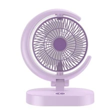 "Luz de luna, ventilador USB recargable, silencioso para dormitorio de estudiantes u oficina de escritorio, potente y mini." - Multicolor - Ver 2