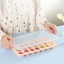 1 件创意心形冰格模具，冷冻制冰机，家用软硅胶冰格储存盒 - 彩色 - 查看 3